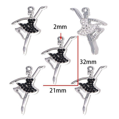 5PCS Ballet Collection Charm for Jewelry Making Findings