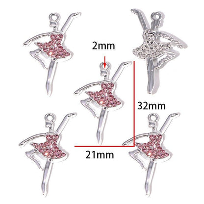 5PCS Ballet Collection Charm for Jewelry Making Findings