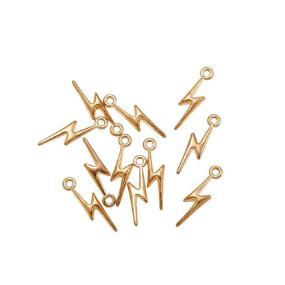 40PCS Pewter Lighting Charm for Jewelry Making Findings 5x20mm