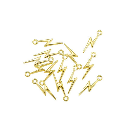 40PCS Pewter Lighting Charm for Jewelry Making Findings 5x20mm