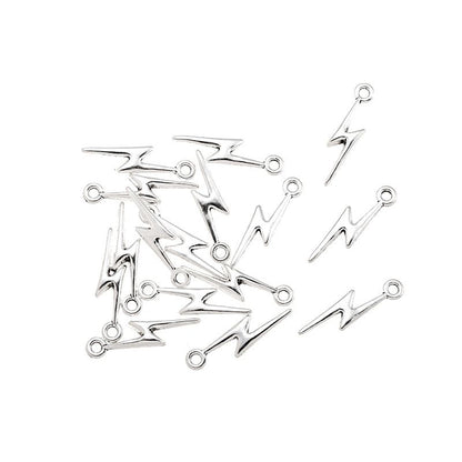 40PCS Pewter Lighting Charm for Jewelry Making Findings 5x20mm
