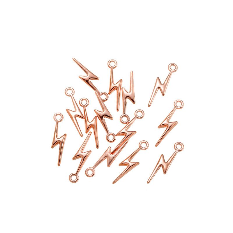 40PCS Pewter Lighting Charm for Jewelry Making Findings 5x20mm