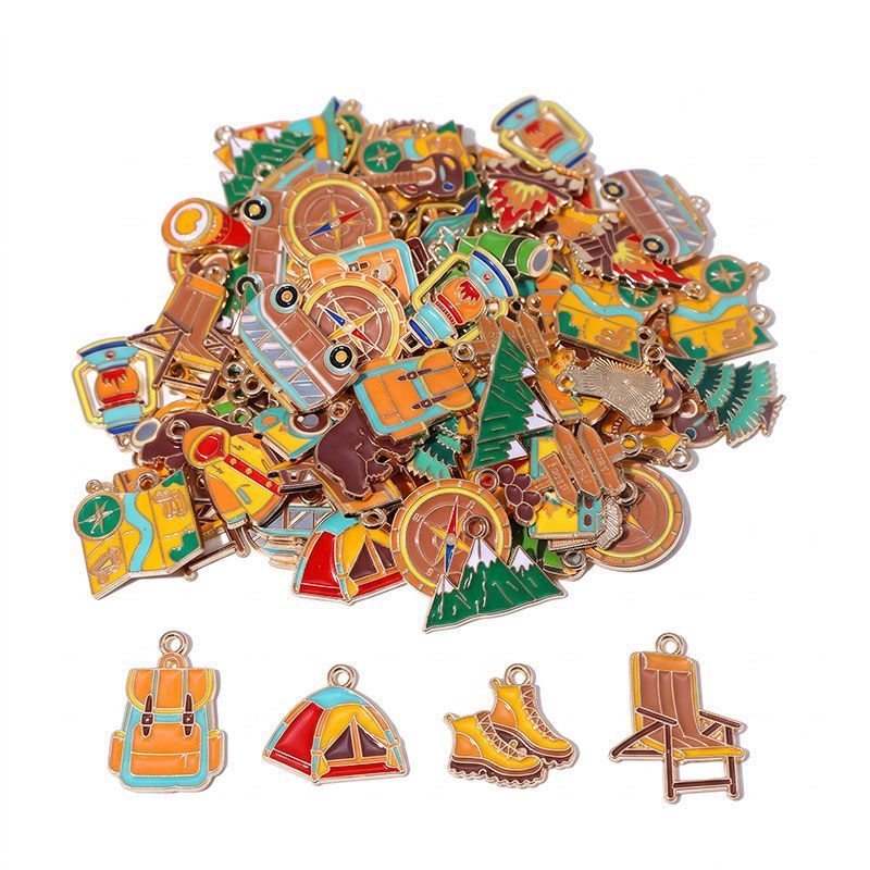 1PCS Camping Theme Charm for Jewelry Making Findings