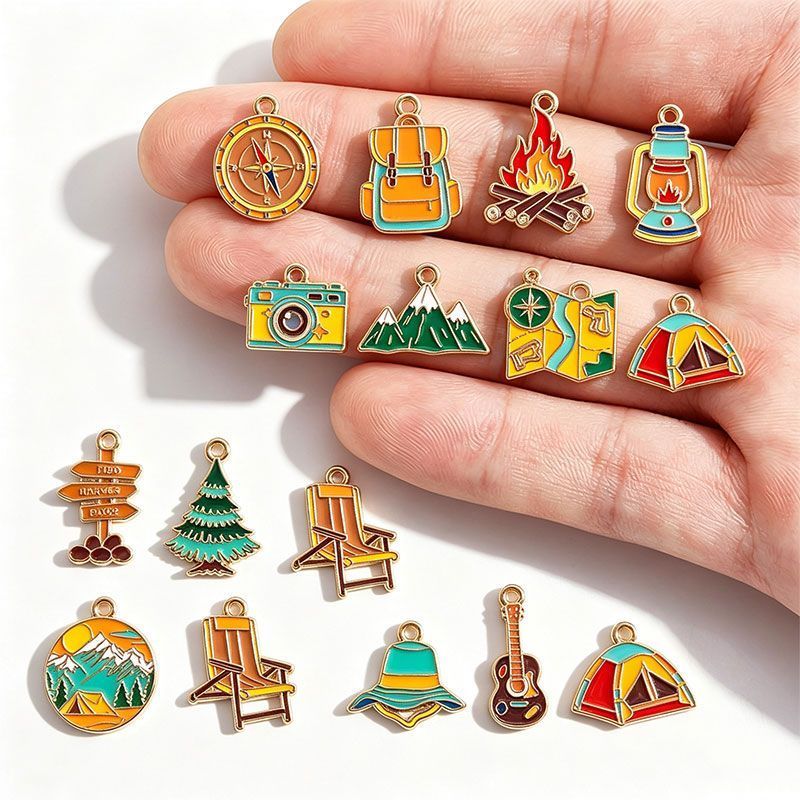 1PCS Camping Theme Charm for Jewelry Making Findings