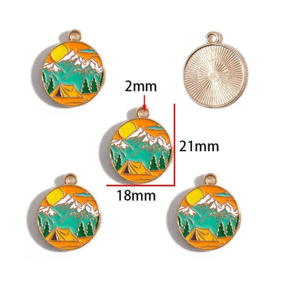 1PCS Camping Theme Charm for Jewelry Making Findings