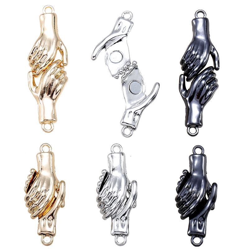 1PCS Handshake Clasps for Jewelry Making Findings 12x32mm