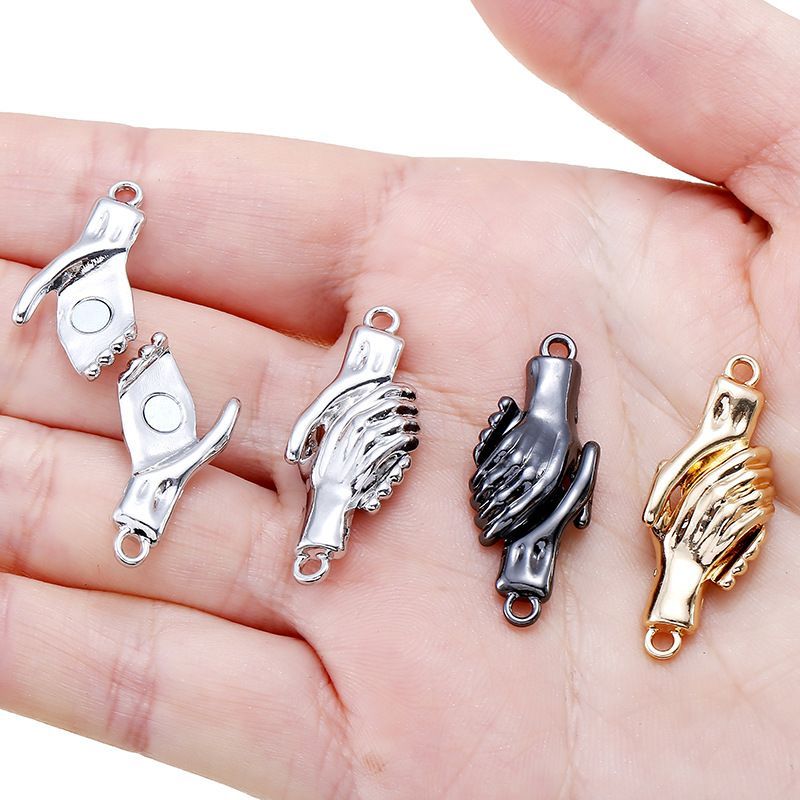 1PCS Handshake Clasps for Jewelry Making Findings 12x32mm
