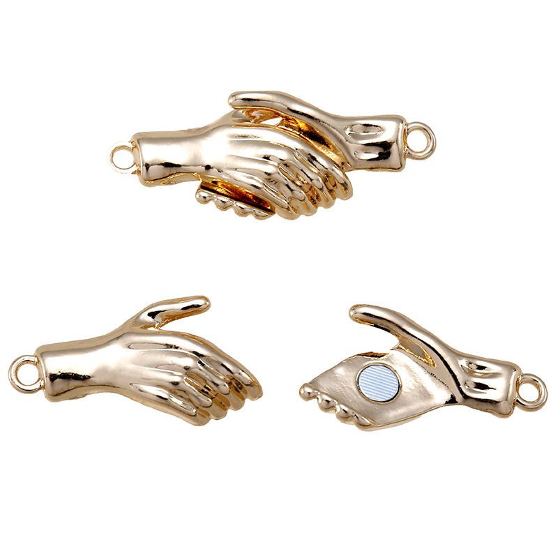 1PCS Handshake Clasps for Jewelry Making Findings 12x32mm