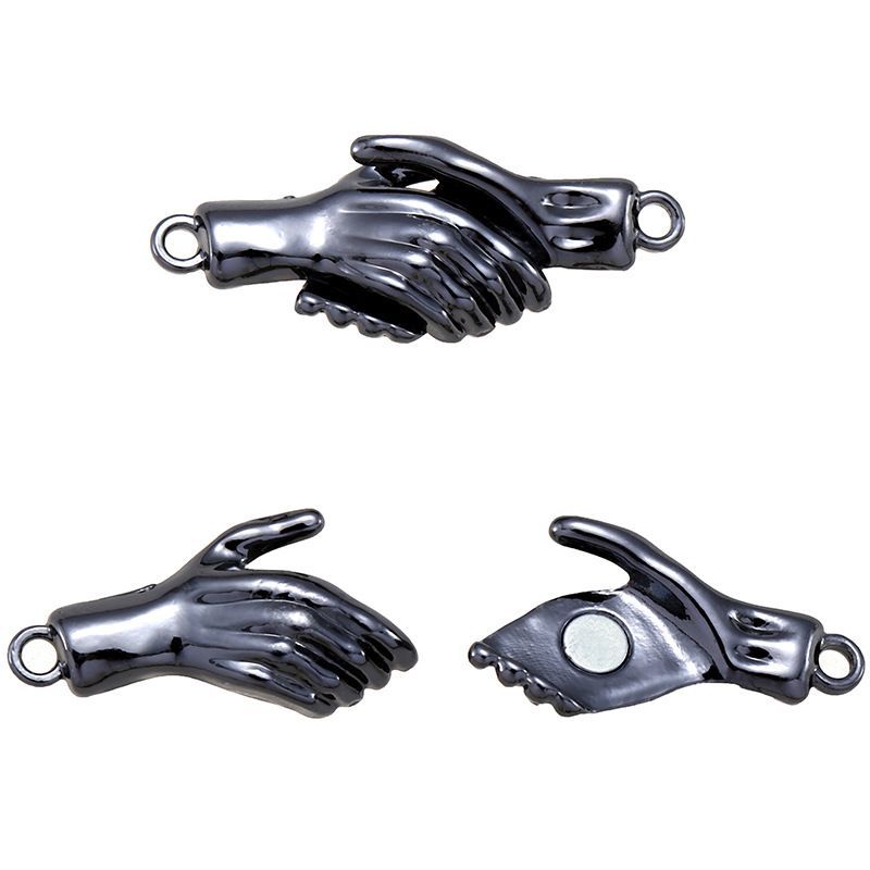 1PCS Handshake Clasps for Jewelry Making Findings 12x32mm