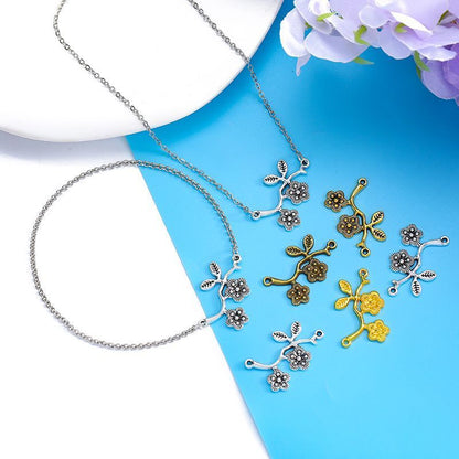10PCS Plum Blossom Connector for Jewelry Making Findings 18x31mm