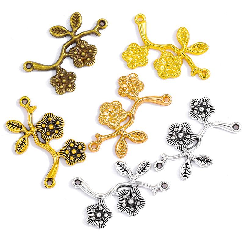 10PCS Plum Blossom Connector for Jewelry Making Findings 18x31mm