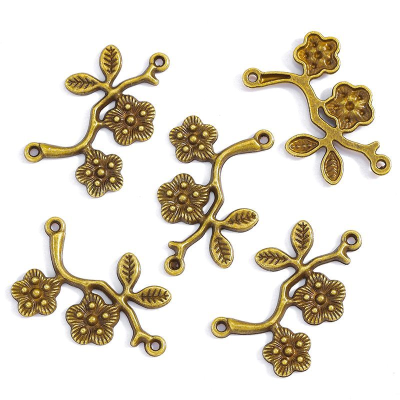 10PCS Plum Blossom Connector for Jewelry Making Findings 18x31mm