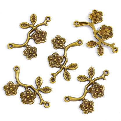 10PCS Plum Blossom Connector for Jewelry Making Findings 18x31mm