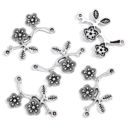 10PCS Plum Blossom Connector for Jewelry Making Findings 18x31mm