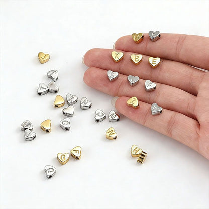 3D Heart Alphabet Spacer for Jewelry Making Findings 1 Set Collection