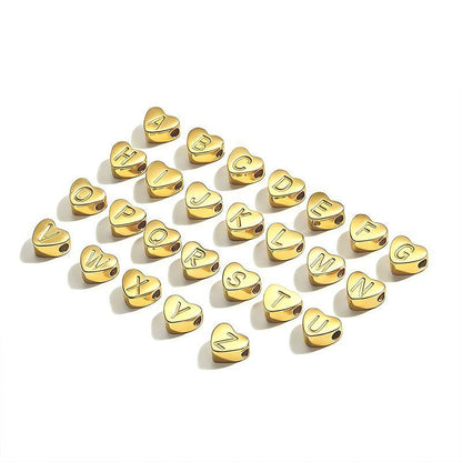 3D Heart Alphabet Spacer for Jewelry Making Findings 1 Set Collection