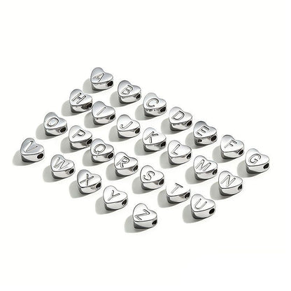 3D Heart Alphabet Spacer for Jewelry Making Findings 1 Set Collection