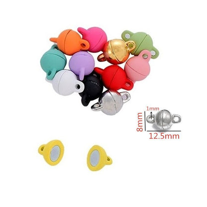 2PCS Colorful Ball Shape Clasps for Jewelry Making Findings 8x8mm