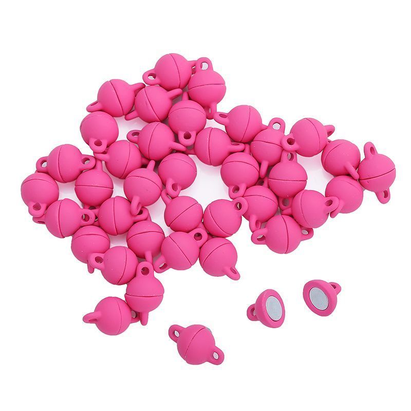2PCS Colorful Ball Shape Clasps for Jewelry Making Findings 8x8mm