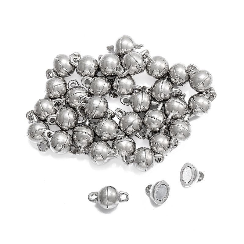 2PCS Colorful Ball Shape Clasps for Jewelry Making Findings 8x8mm