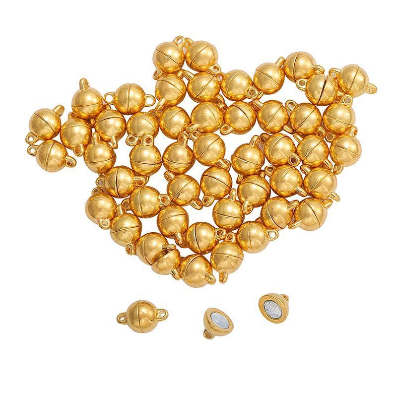 2PCS Colorful Ball Shape Clasps for Jewelry Making Findings 8x8mm