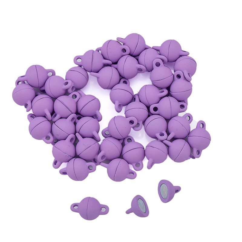 2PCS Colorful Ball Shape Clasps for Jewelry Making Findings 8x8mm