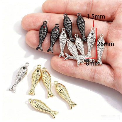 1PCS Fish Charm for Jewelry Making Findings 8x26mm