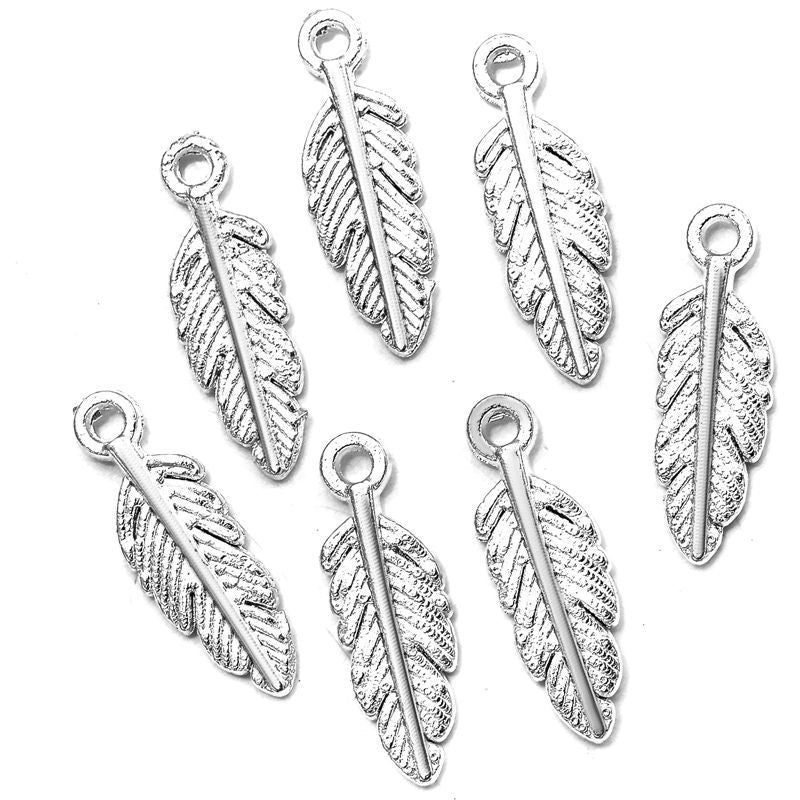 5PCS Antique Leaf Charm for Jewelry Making Findings 5x15mm