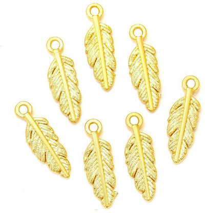 5PCS Antique Leaf Charm for Jewelry Making Findings 5x15mm