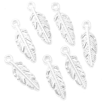 5PCS Antique Leaf Charm for Jewelry Making Findings 5x15mm