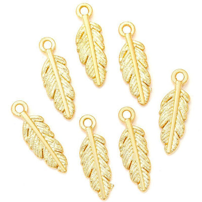 5PCS Antique Leaf Charm for Jewelry Making Findings 5x15mm