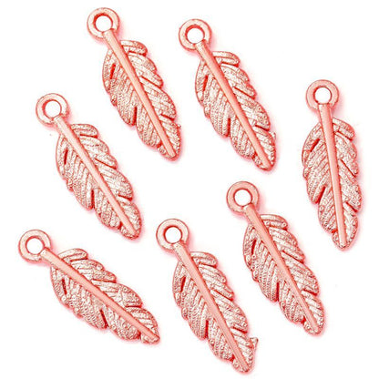 5PCS Antique Leaf Charm for Jewelry Making Findings 5x15mm