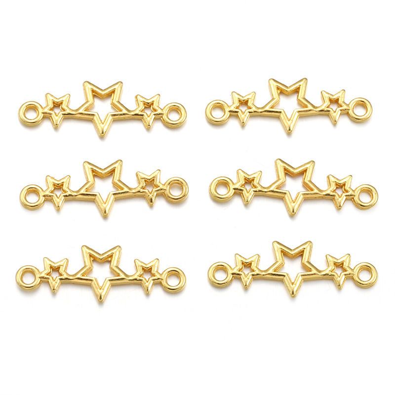 30PCS Triple Star Connector for Jewelry Making Findings 9x25mm