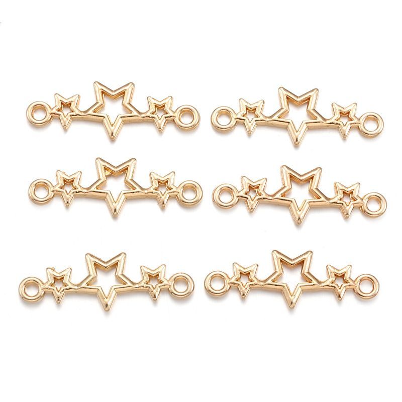 30PCS Triple Star Connector for Jewelry Making Findings 9x25mm