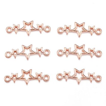 30PCS Triple Star Connector for Jewelry Making Findings 9x25mm