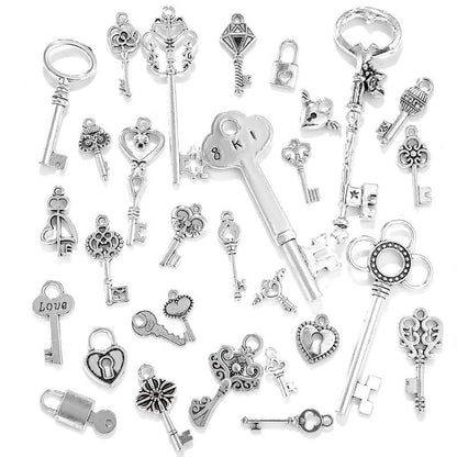 20PCS Keychain Set Charm for Jewelry Making Findings