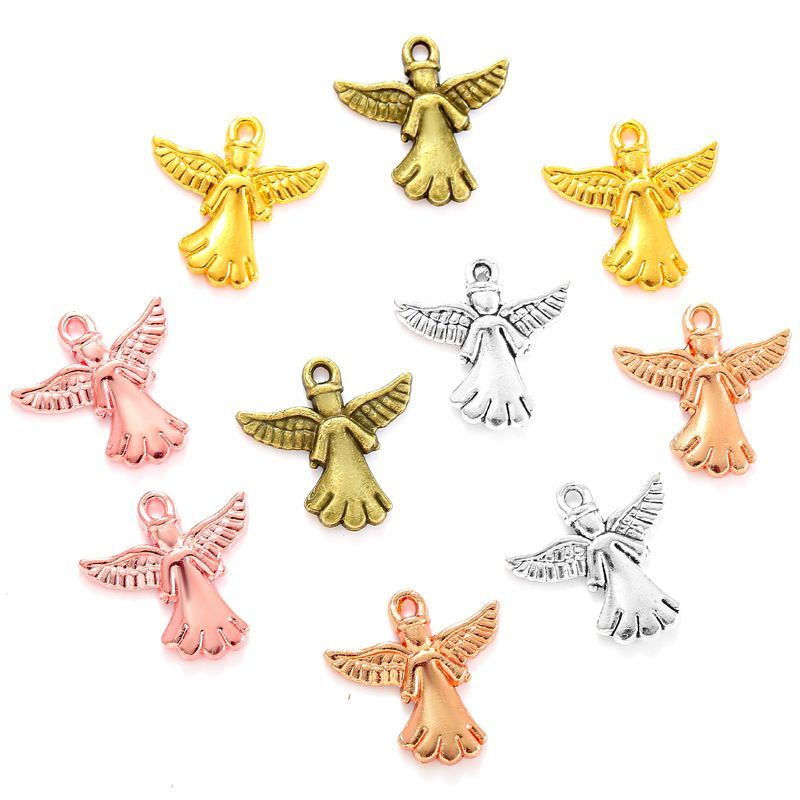 10PCS Angel Charm for Jewelry Making Findings 20x20mm