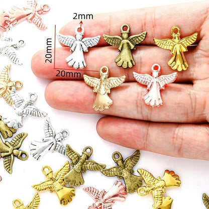 10PCS Angel Charm for Jewelry Making Findings 20x20mm