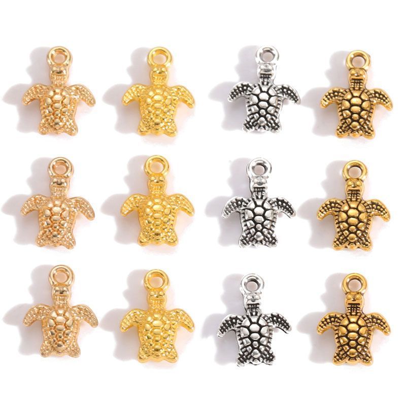 10PCS Sea Turtle Charm for Jewelry Making Findings 10x13mm