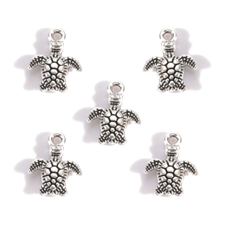 10PCS Sea Turtle Charm for Jewelry Making Findings 10x13mm