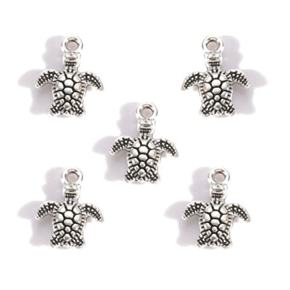 10PCS Sea Turtle Charm for Jewelry Making Findings 10x13mm