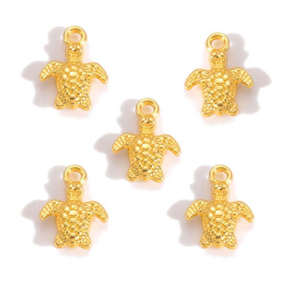 10PCS Sea Turtle Charm for Jewelry Making Findings 10x13mm