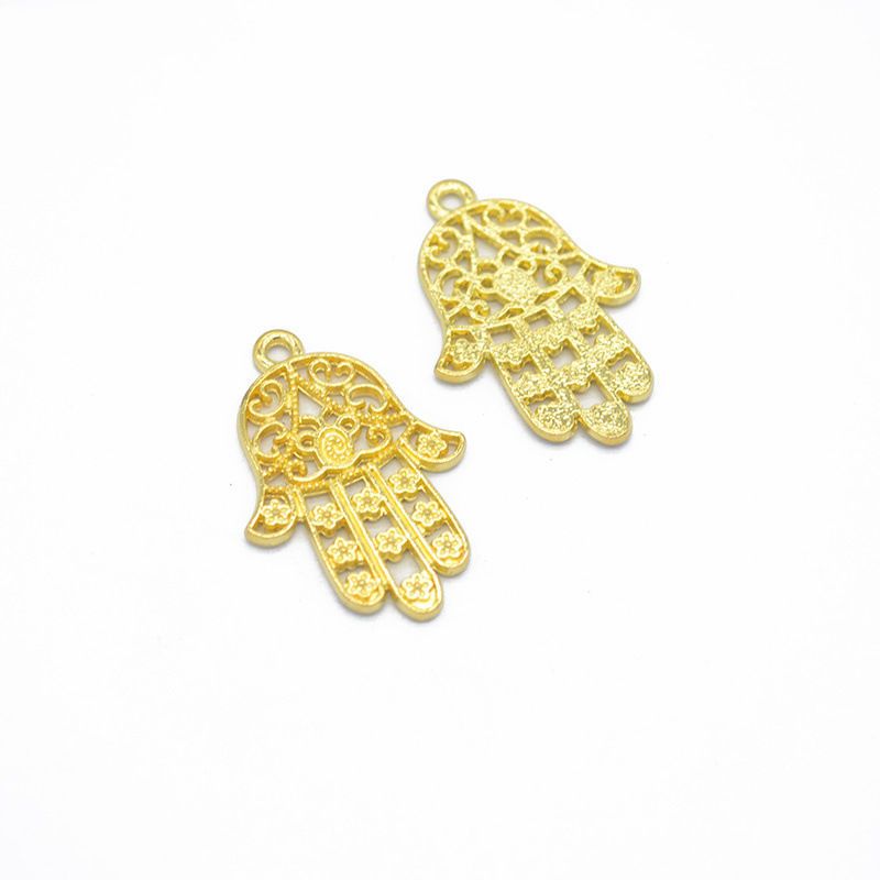 10PCS Hamsa Hand Charm for Jewelry Making Findings 20x30mm