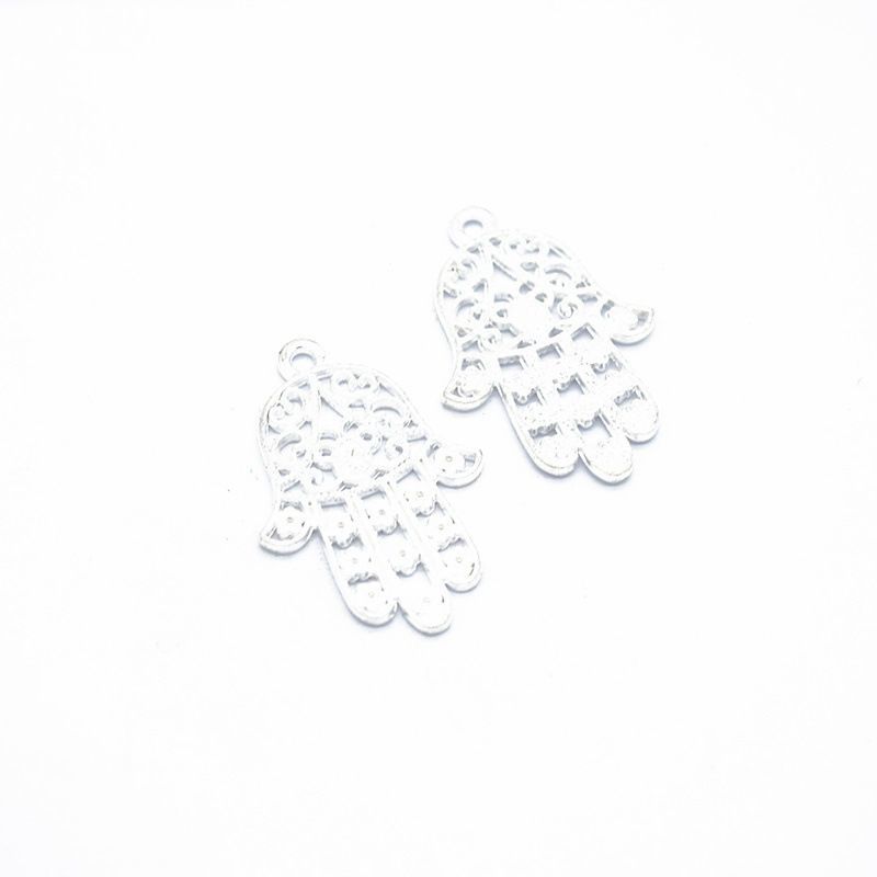 10PCS Hamsa Hand Charm for Jewelry Making Findings 20x30mm