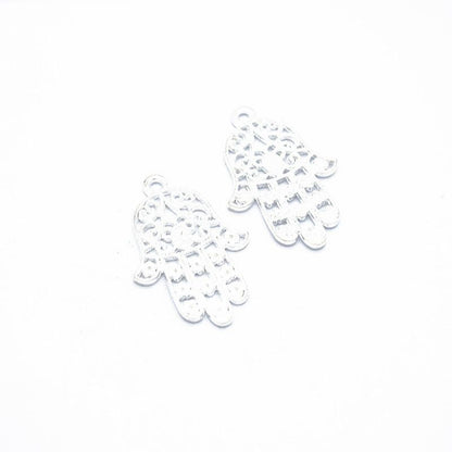 10PCS Hamsa Hand Charm for Jewelry Making Findings 20x30mm