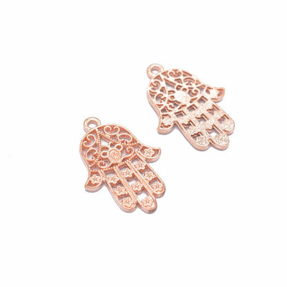 10PCS Hamsa Hand Charm for Jewelry Making Findings 20x30mm