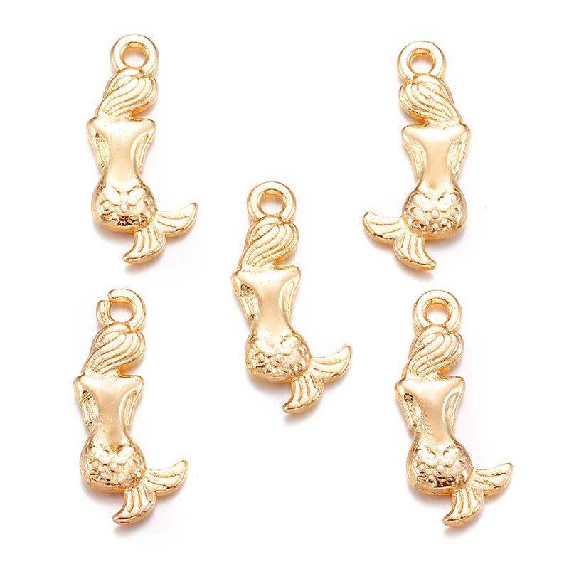 30PCS Mermaid Charm for Jewelry Making Findings 9x20mm