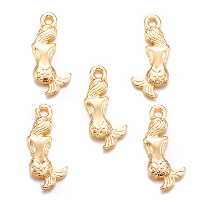 30PCS Mermaid Charm for Jewelry Making Findings 9x20mm