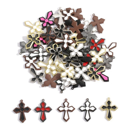 1PCS Cross Charm for Jewelry Making Findings 24x32mm