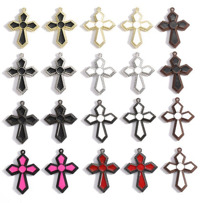 1PCS Cross Charm for Jewelry Making Findings 24x32mm